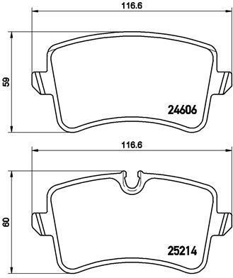 Jeu de 4 plaquettes de frein BREMBO ref. P 85 119