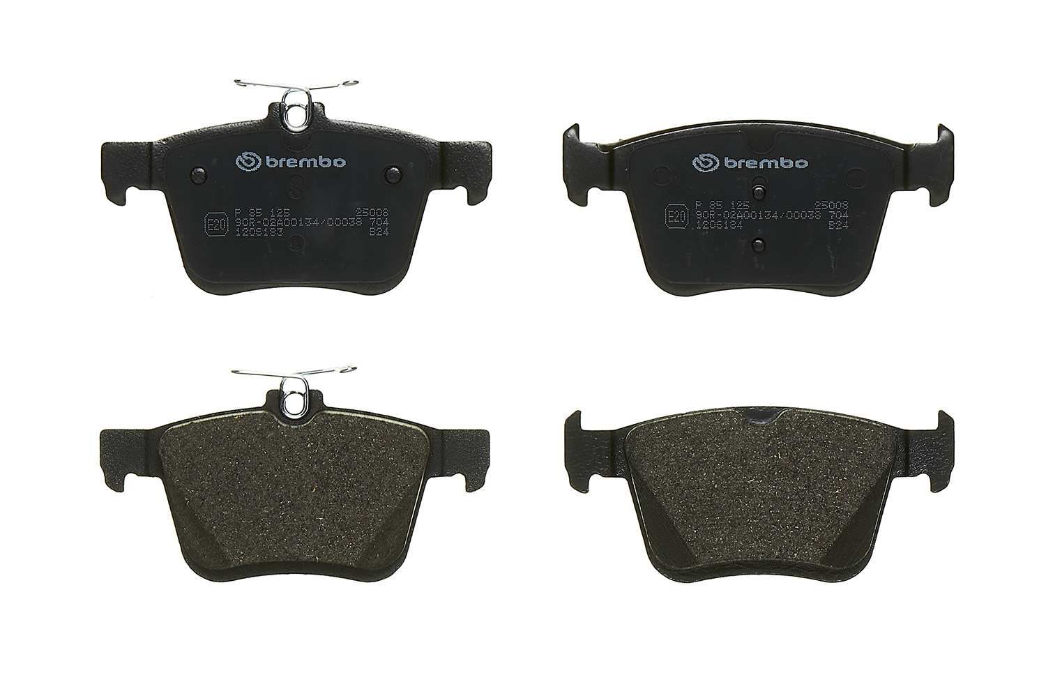 Jeu de 4 plaquettes de frein BREMBO ref. P 85 125