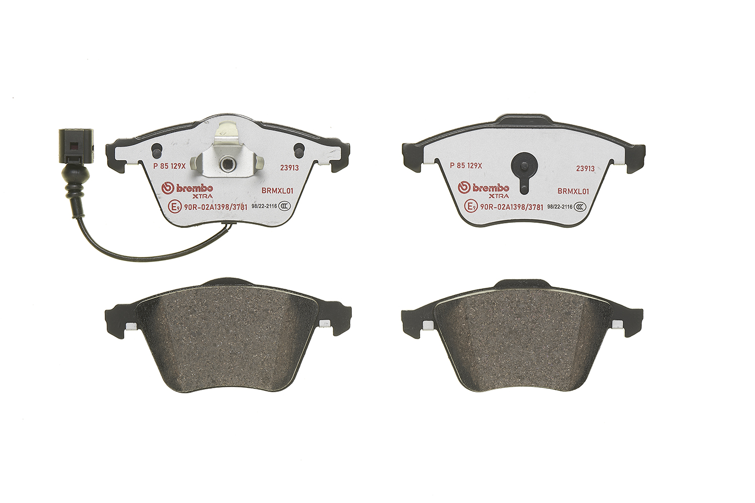 Jeu de 4 plaquettes de frein BREMBO ref. P 85 129X