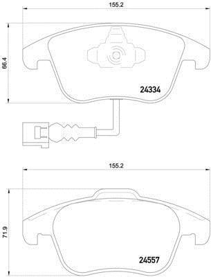 Jeu de 4 plaquettes de frein BREMBO ref. P 85 130