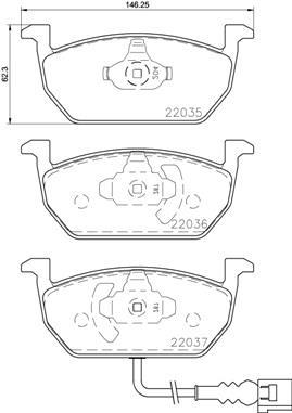 Jogo de 4 pastilhas de travão BREMBO ref. P 85 137
