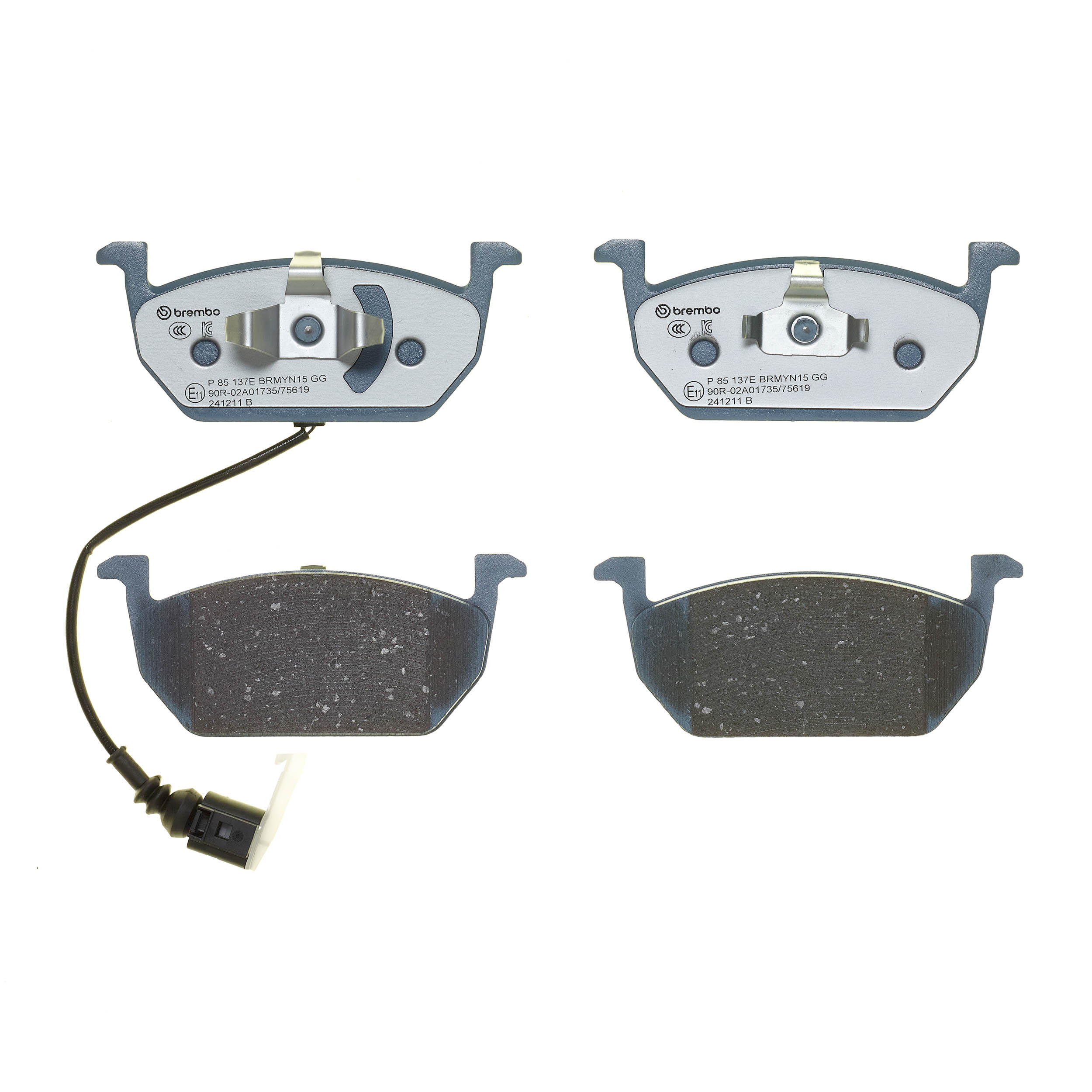 Jogo de 4 pastilhas de travão BREMBO ref. P 85 137E