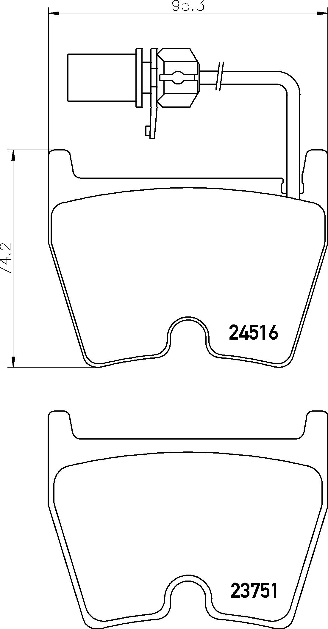 Jogo de 4 pastilhas de travão BREMBO ref. P 85 138