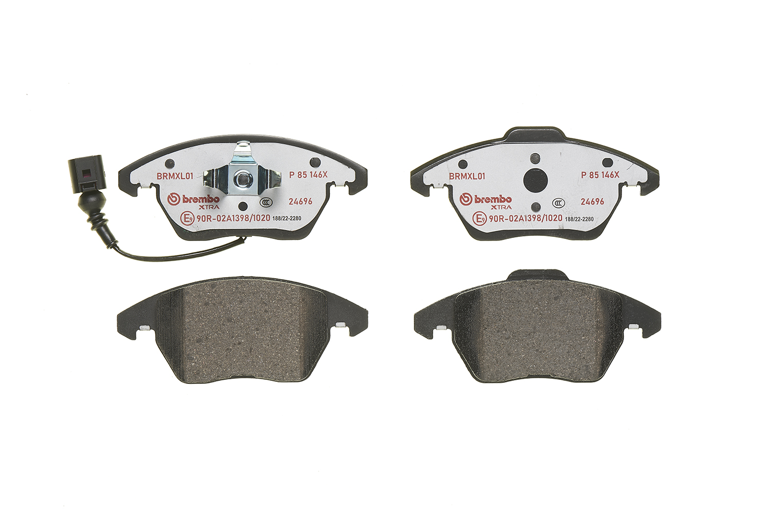 Jogo de 4 pastilhas de travão BREMBO ref. P 85 146X