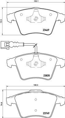 Jeu de 4 plaquettes de frein BREMBO ref. P 85 149