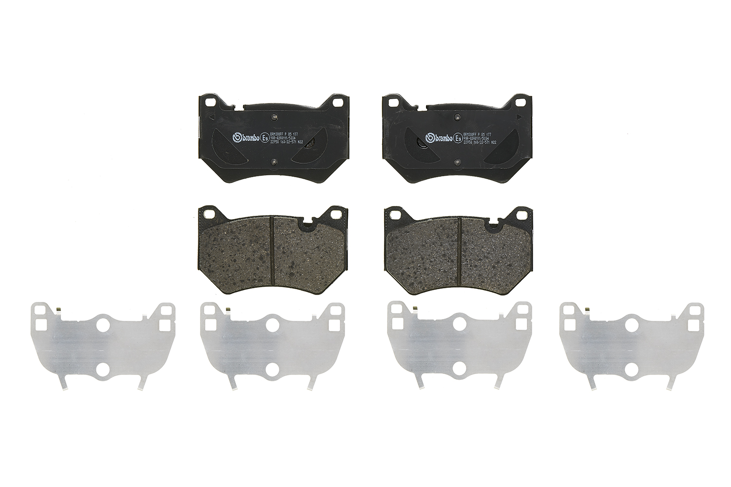 Jeu de 4 plaquettes de frein BREMBO ref. P 85 177