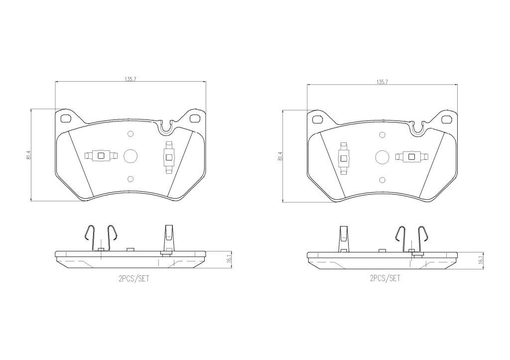 Jogo de 4 pastilhas de travão BREMBO ref. P 85 181