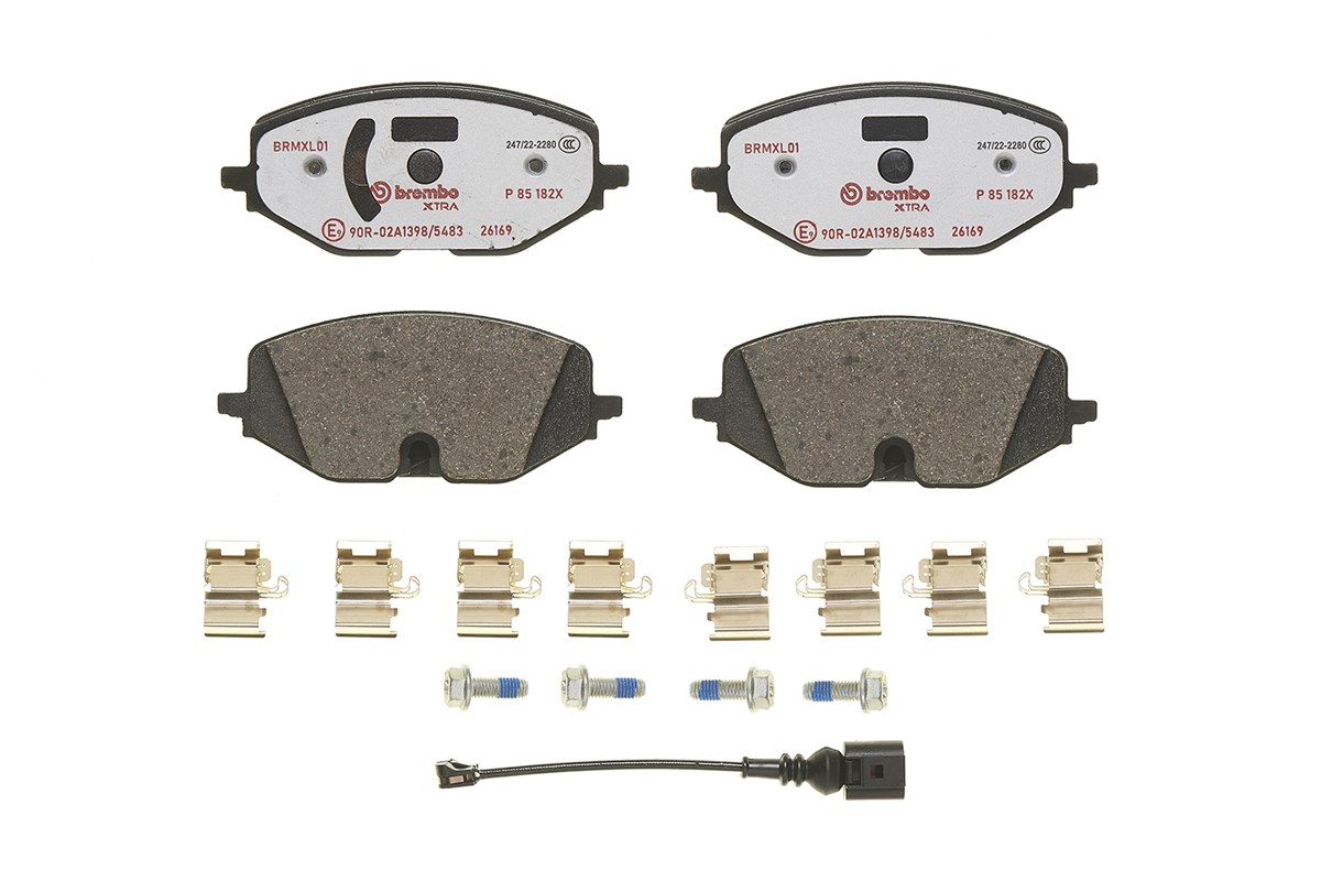 Jogo de 4 pastilhas de travão BREMBO ref. P 85 182X