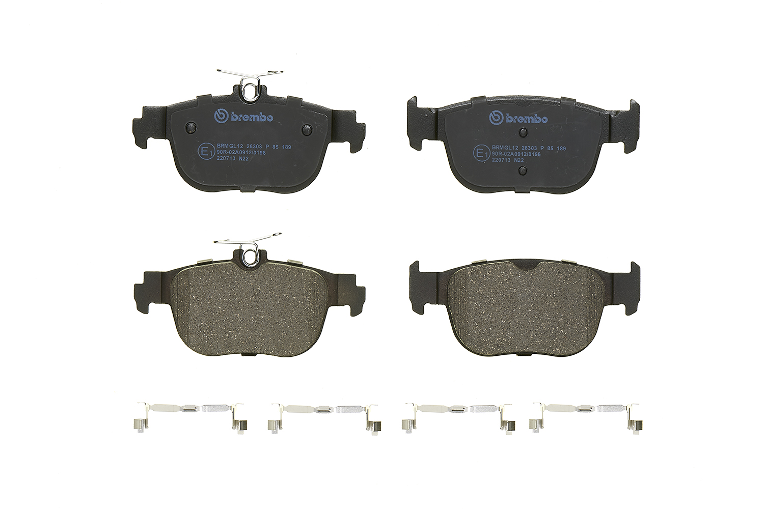 Jeu de 4 plaquettes de frein BREMBO ref. P 85 189