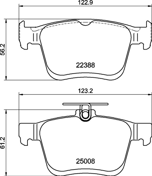 Jeu de 4 plaquettes de frein BREMBO ref. P 85 191