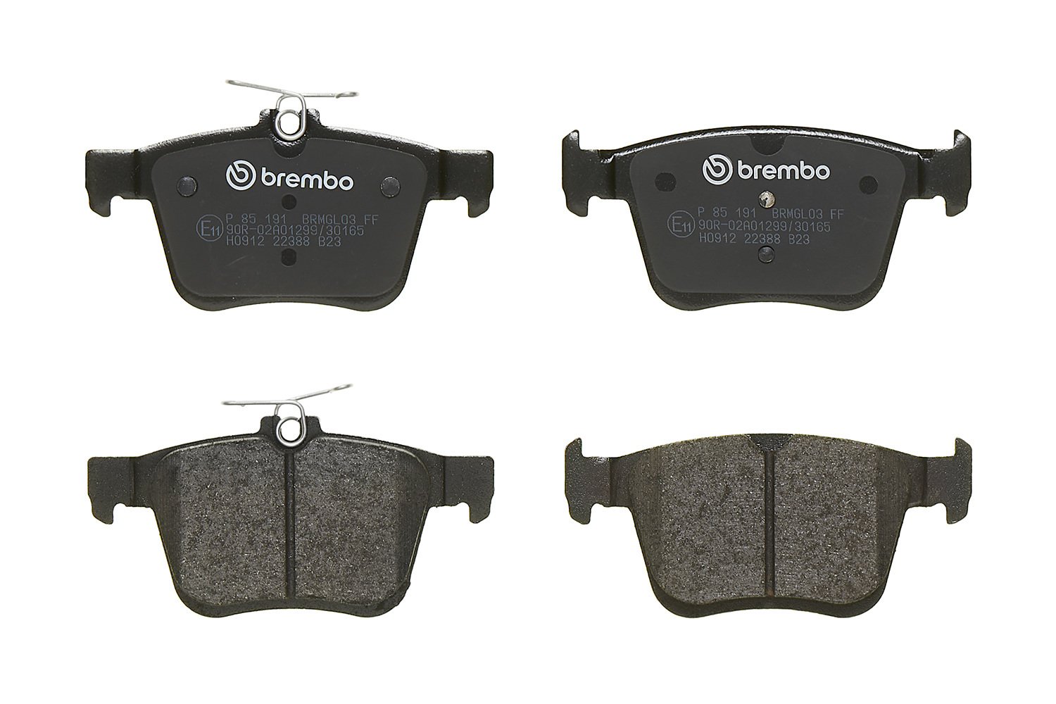Jeu de 4 plaquettes de frein BREMBO ref. P 85 191