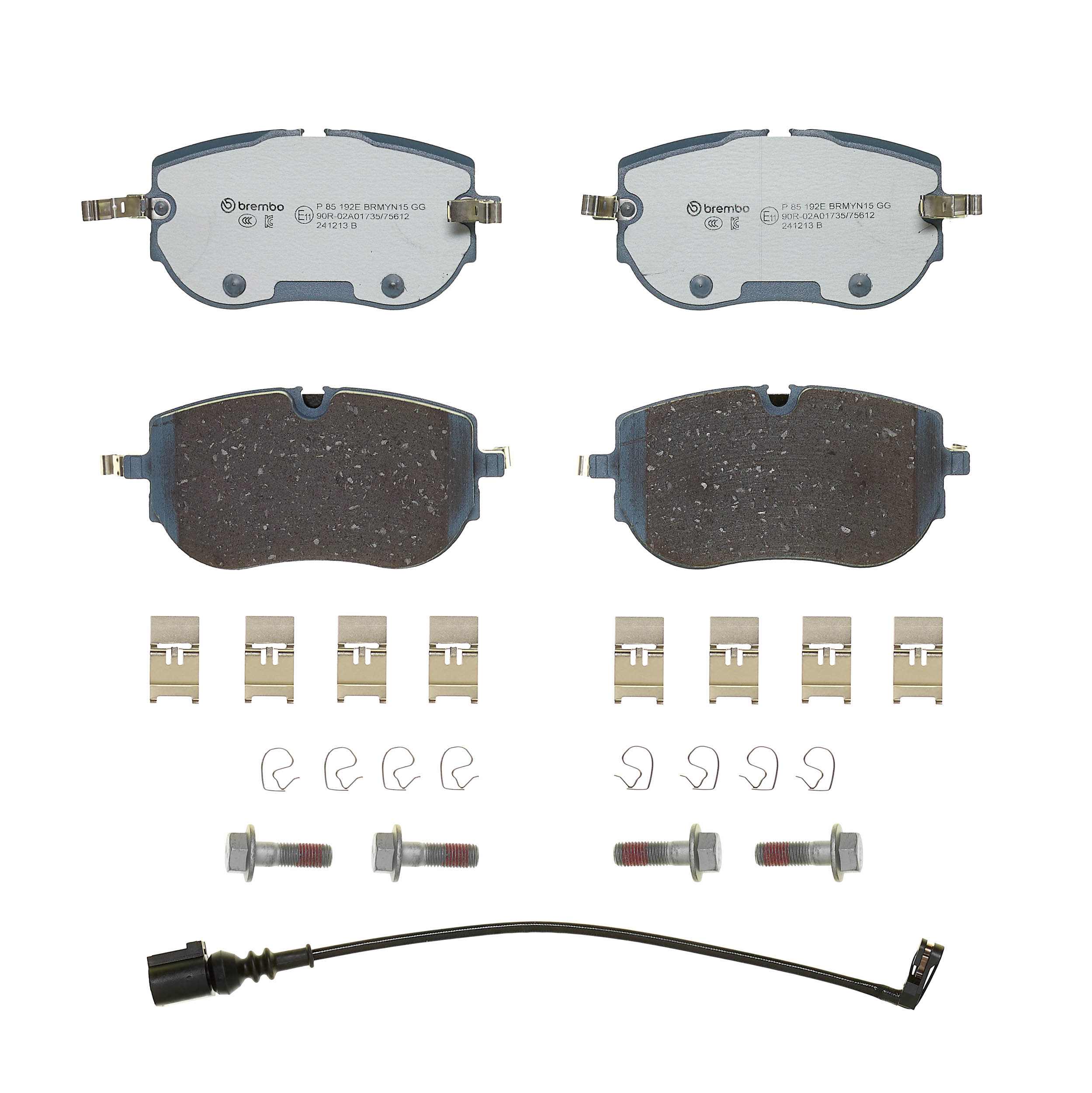 Jogo de 4 pastilhas de travão BREMBO ref. P 85 192E
