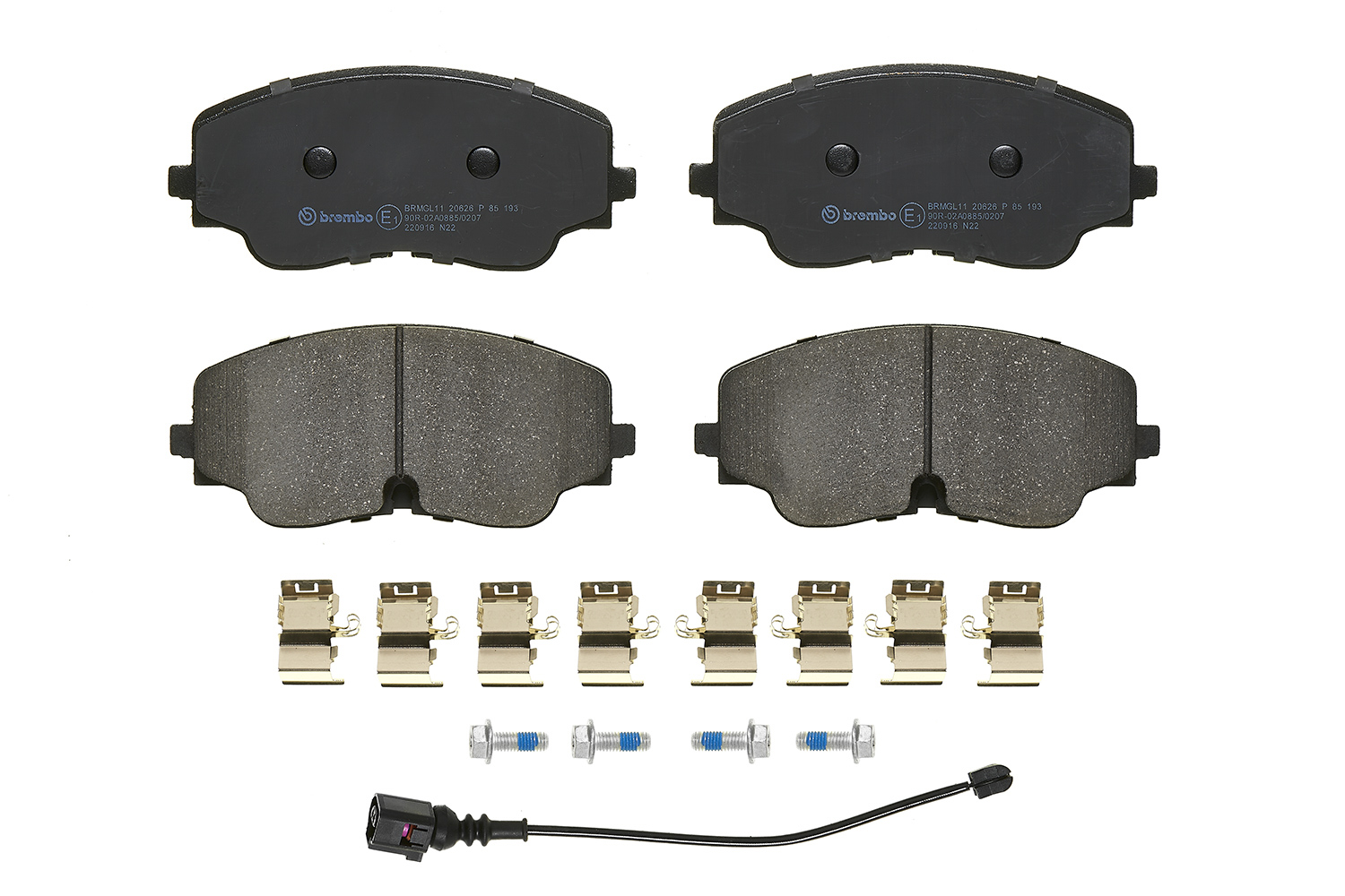 Jogo de 4 pastilhas de travão BREMBO ref. P 85 193