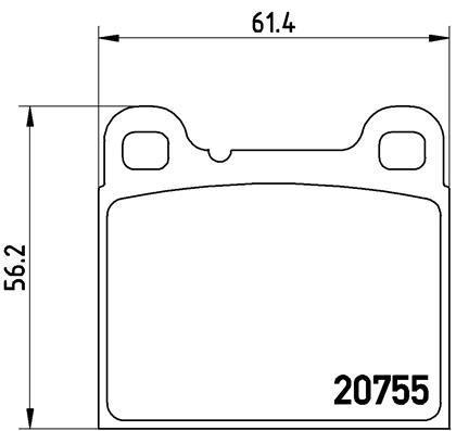 Jogo de 4 pastilhas de travão BREMBO ref. P 86 002