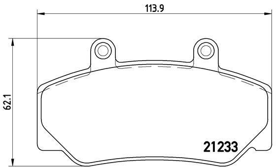 Jeu de 4 plaquettes de frein BREMBO ref. P 86 006