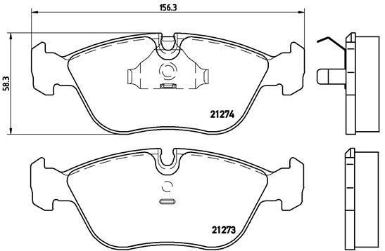 Jogo de 4 pastilhas de travão BREMBO ref. P 86 013
