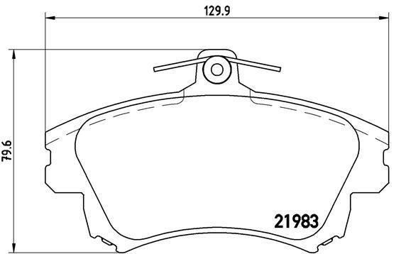 Jogo de 4 pastilhas de travão BREMBO ref. P 86 017