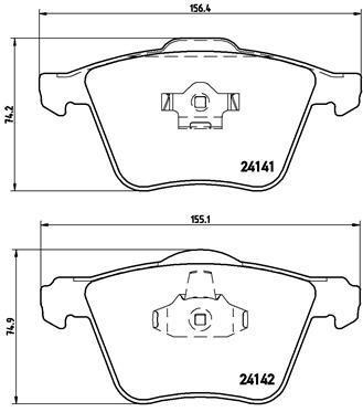Jeu de 4 plaquettes de frein BREMBO ref. P 86 018