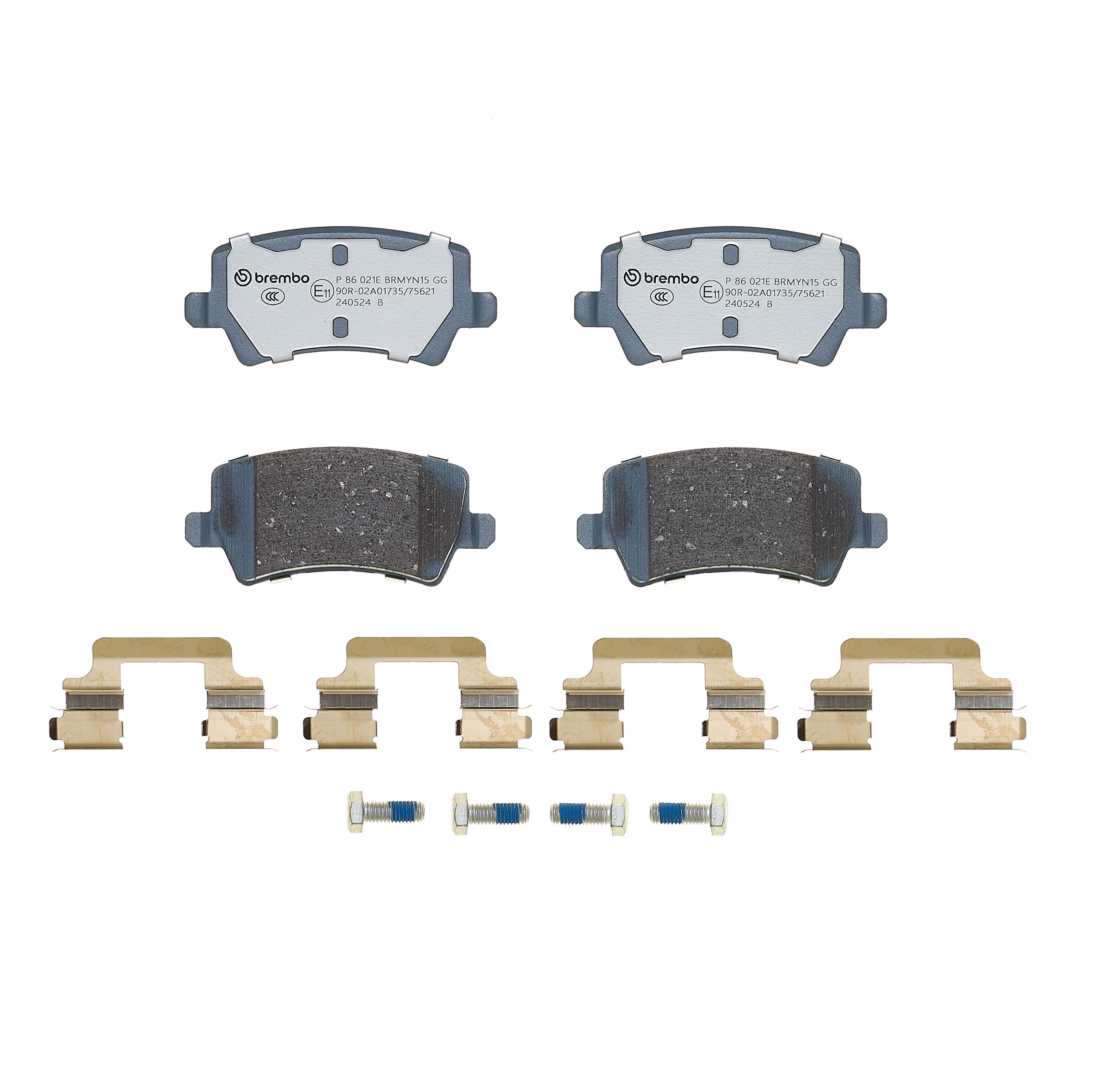 Jogo de 4 pastilhas de travão BREMBO ref. P 86 021E