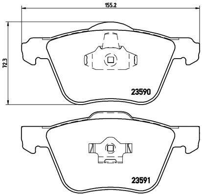 Jogo de 4 pastilhas de travão BREMBO ref. P 86 022