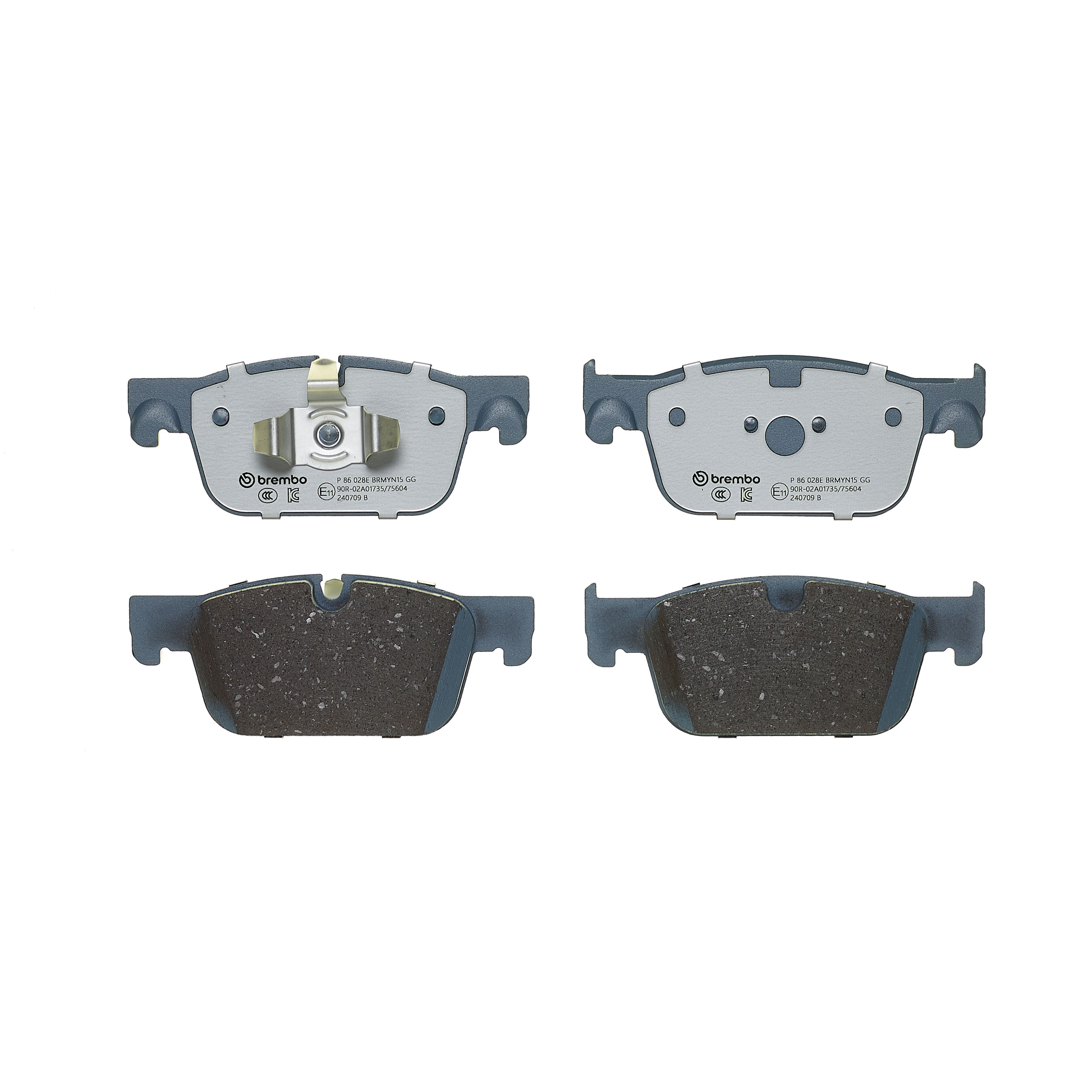 Jogo de 4 pastilhas de travão BREMBO ref. P 86 028E