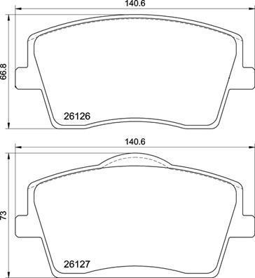 Jeu de 4 plaquettes de frein BREMBO ref. P 86 031