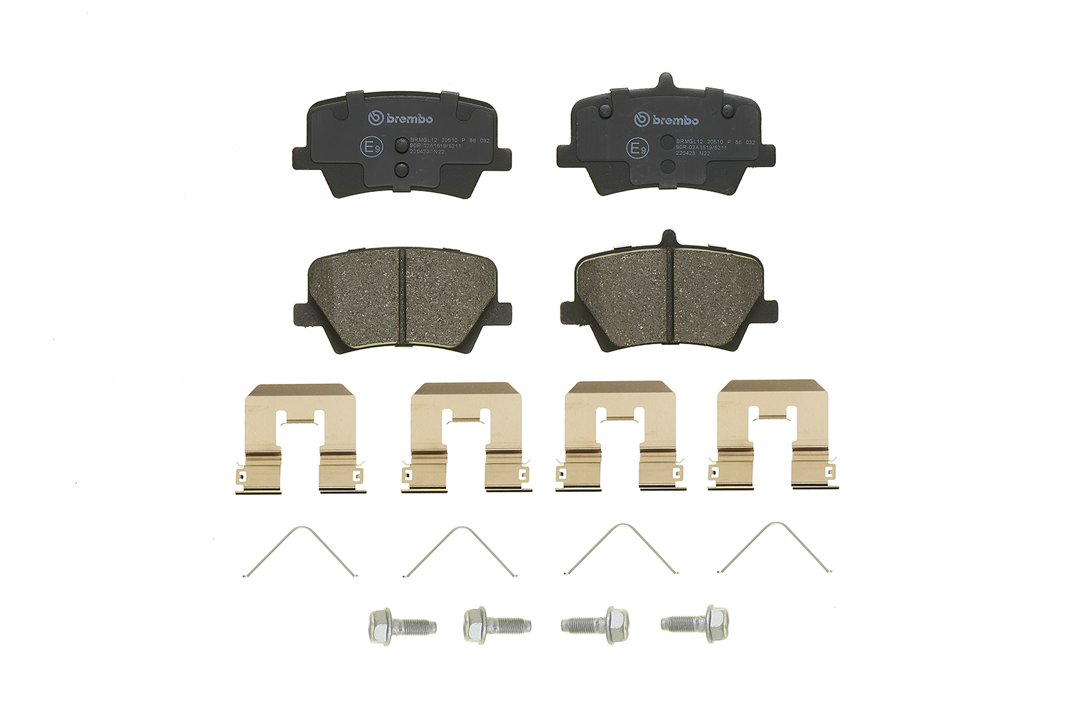 Jeu de 4 plaquettes de frein BREMBO ref. P 86 032