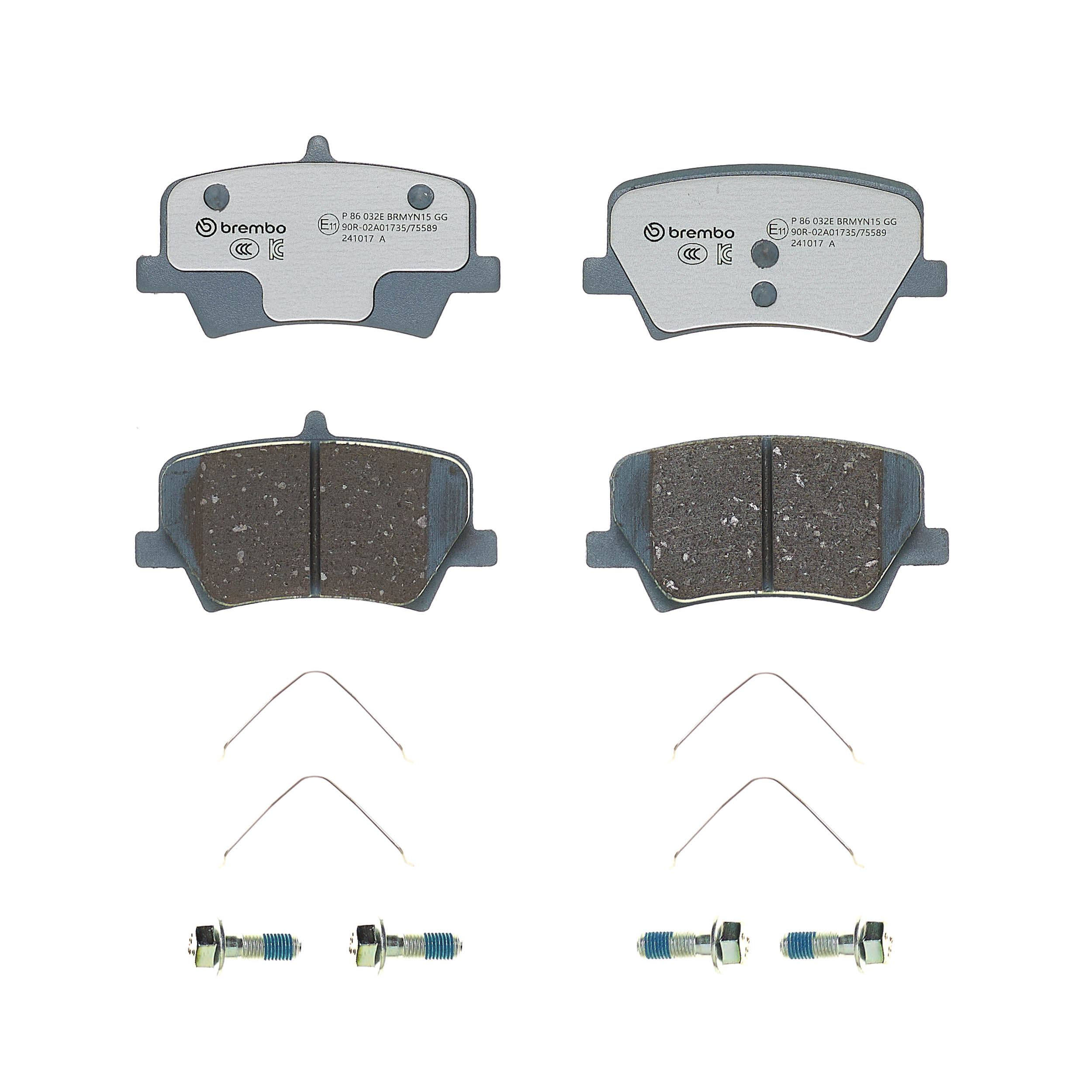 Jogo de 4 pastilhas de travão BREMBO ref. P 86 032E