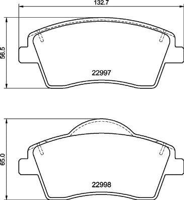 Jeu de 4 plaquettes de frein BREMBO ref. P 86 033