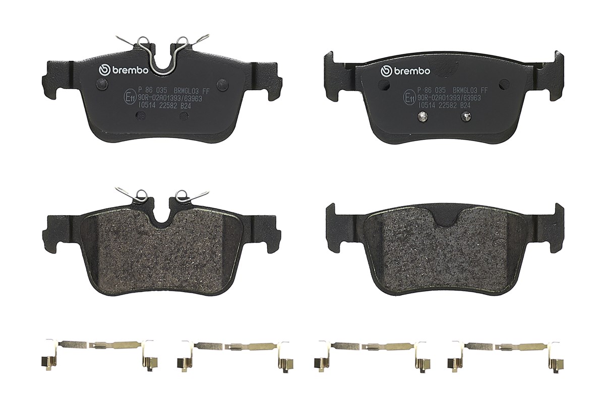 Jogo de 4 pastilhas de travão BREMBO ref. P 86 035