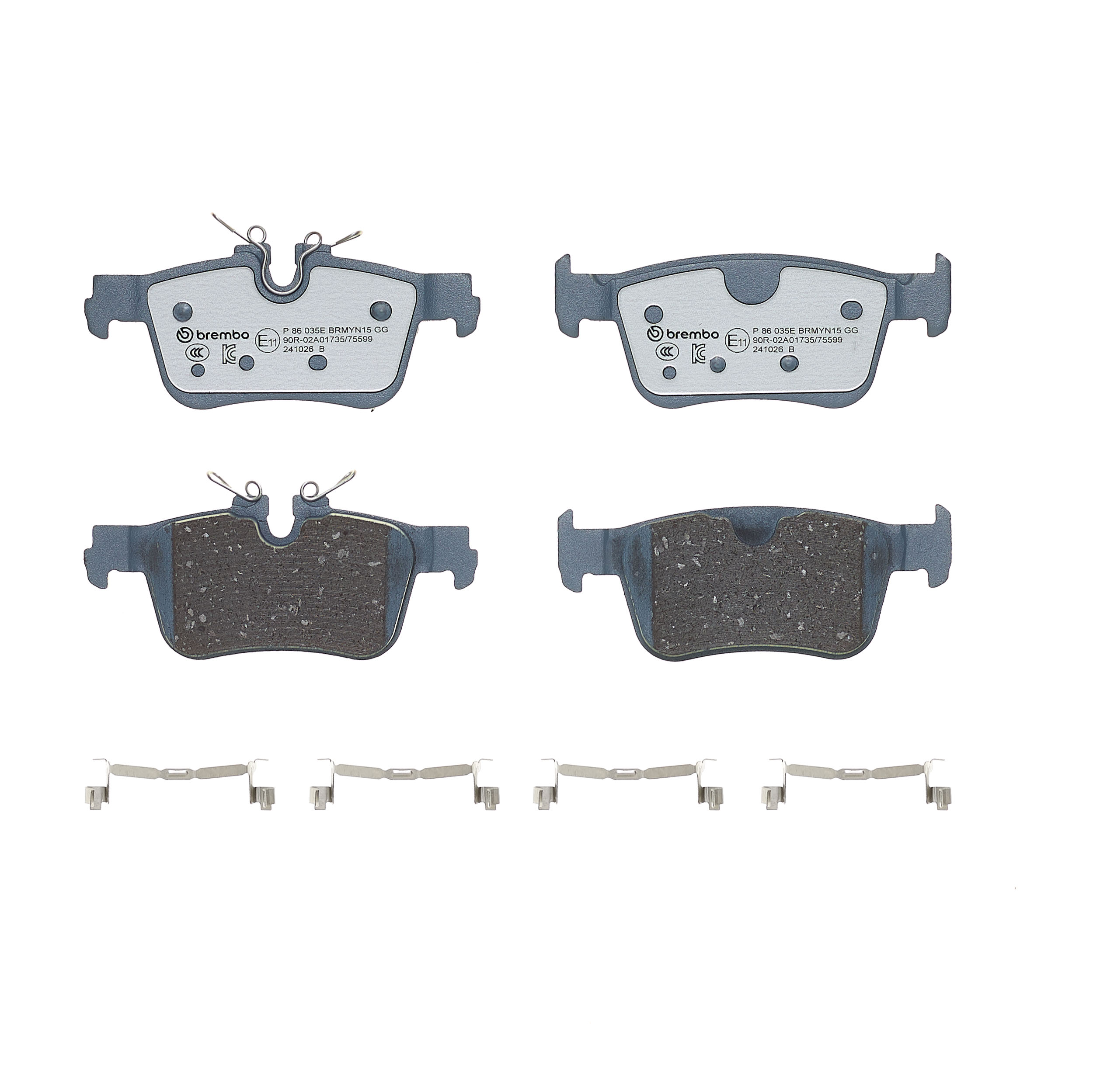 Jeu de 4 plaquettes de frein BREMBO ref. P 86 035E