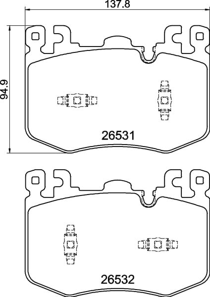 Jogo de 4 pastilhas de travão BREMBO ref. P 94 001
