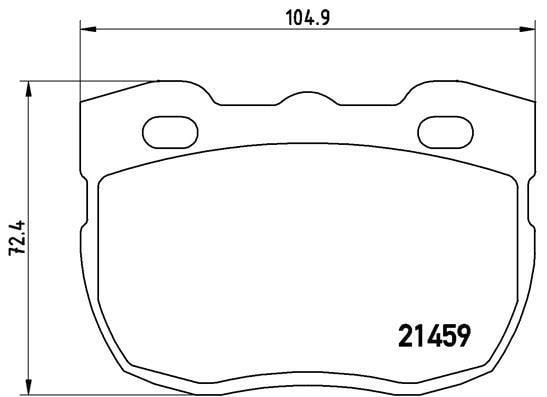 Jogo de 4 pastilhas de travão BREMBO ref. P 99 001