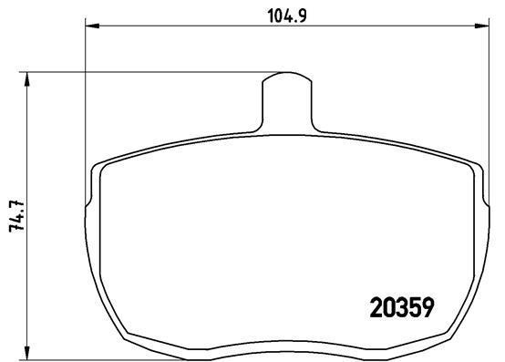 Jogo de 4 pastilhas de travão BREMBO ref. P A6 001
