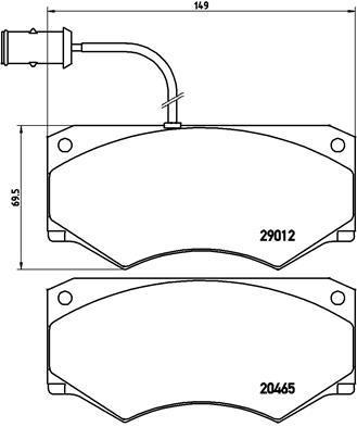 Jeu de 4 plaquettes de frein BREMBO ref. P A6 013
