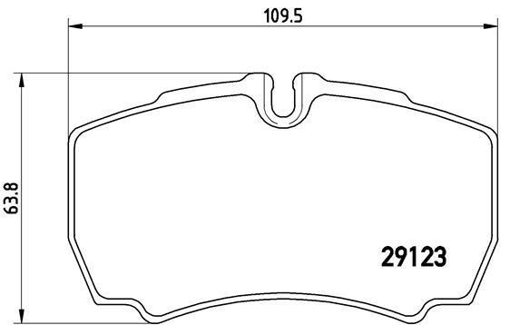 Jogo de 4 pastilhas de travão BREMBO ref. P A6 023