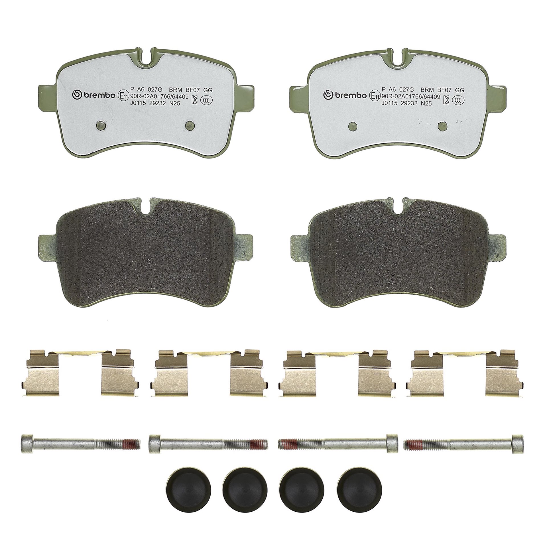 Jogo de 4 pastilhas de travão BREMBO ref. P A6 027G
