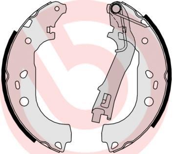 Jeu de 4 mâchoires de frein (Garniture de frein à tambour) BREMBO ref. S 23 533