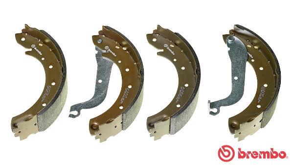 Jeu de 4 mâchoires de frein (Garniture de frein à tambour) BREMBO ref. S 23 577