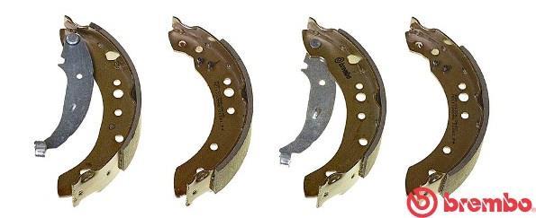 Jeu de 4 mâchoires de frein (Garniture de frein à tambour) BREMBO ref. S 68 547