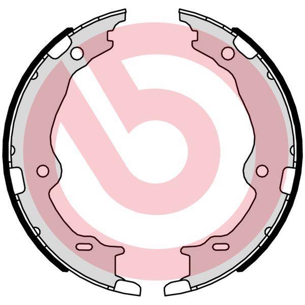 Jeu de mâchoires de frein à main (Mâchoire de frein à main) BREMBO ref. S 83 572