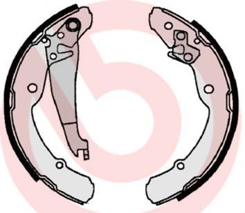 Jeu de 4 mâchoires de frein (Garniture de frein à tambour) BREMBO ref. S 85 516