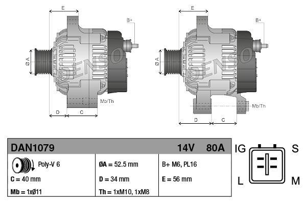 Alternador DENSO DAN1079