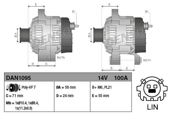 Alternador DENSO DAN1095