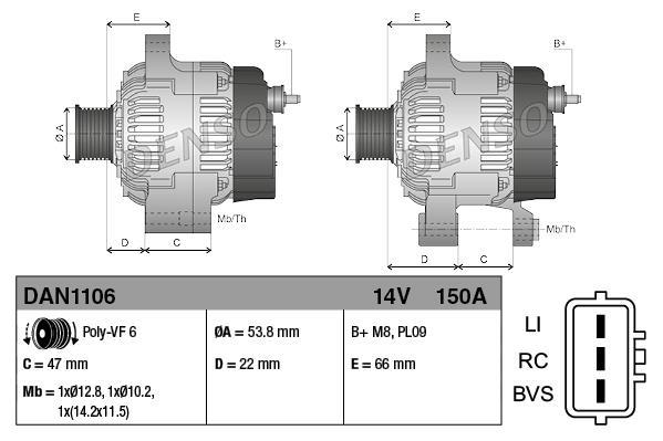Alternador DENSO DAN1106