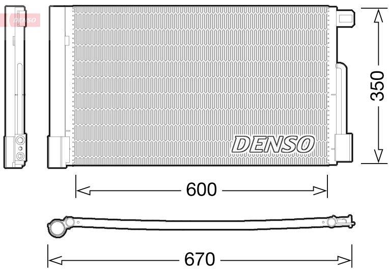 Condenseur, climatisation (Radiateur de climatisation) DENSO ref. DCN01004