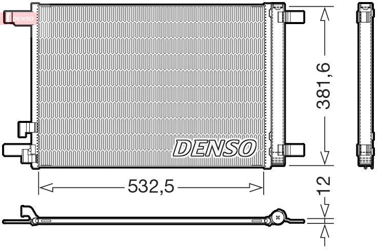 Condenseur, climatisation (Radiateur de climatisation) DENSO ref. DCN02048