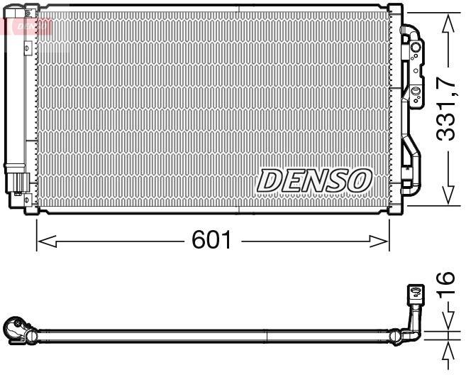 Condenseur, climatisation (Radiateur de climatisation) DENSO ref. DCN05033