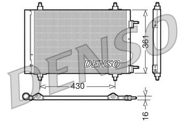 Condenseur, climatisation (Radiateur de climatisation) DENSO ref. DCN07019
