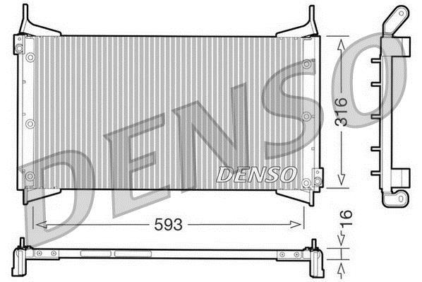 Condenseur, climatisation (Radiateur de climatisation) DENSO ref. DCN09012